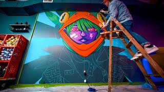 I Paint a MURAL in my New YOUTUBE STUDIO!