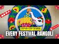 rangoli for every festival//step by step rangoli#alka rangoli art