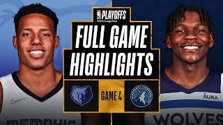 #2 GRIZZLIES at #7 TIMBERWOLVES | FULL GAME HIGHLIGHTS | April 23, 2022