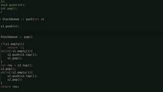 Queue using two Stack | Geeksforgeeks | leetcode |