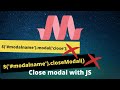 How 🧐 to Programmatically Close a Modal with Materializecss
