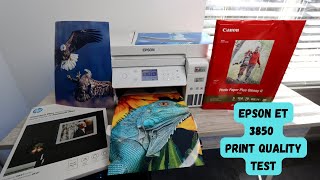 Epson ET 3850 Print Quality Test