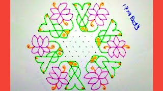 #17*9 Dots Rangoli desien.                 @aradhya328