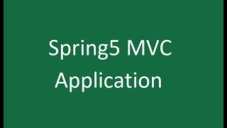 Spring5 MVC Application with Java-based configuration