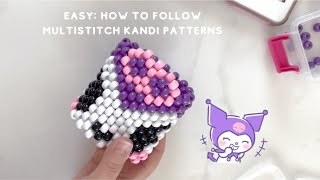 How to follow multistitch kandi cuff patterns (EASY!)