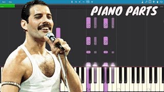 Queen - Bohemian Rhapsody - Piano Parts ONLY - Full Piano Tutorial