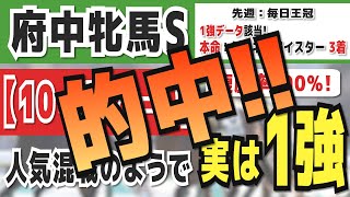 府中牝馬ステークス2023【10-4-4-0】波乱傾向で人気混戦でも「調教抜群のアノ馬」で決まり！先週は毎日王冠で本命馬が3着で的中！