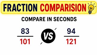 Crazy Way To Compare Fractions in Seconds!