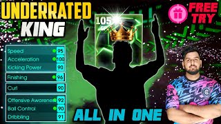 105 Underrated King Of E-FOOTBALL 25 | 95 Finish+99 Speed+99 Dribling😱| CF+Wing+AMF | Glitch Card