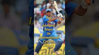 Top 10 longest sixes in international cricket history #shorts #ytshorts #youtubeshorts #cricket #ipl