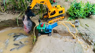 Catch fish using mini water pump | fishing exciting | diy tractor ‪@sunfarming7533‬