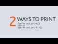 System.out.print() versus System.out.println() in Java