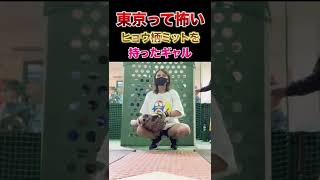 東京って怖い/ヒョウ柄ミットを持ったギャル/150キロ余裕でキャッチ/#shorts #shortsvideo #tiktok #viralvideo #viralshorts