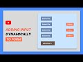 Adding Input Dynamically To Form | HTML, CSS And jQuery