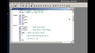 6502 Assembly Program to Divide Numbers.