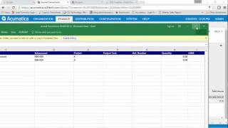 Uploading Transactions in Acumatica