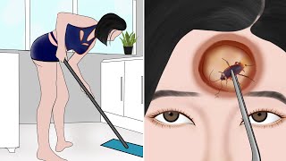 ASMR Remove Cockroach from infected forehead animation