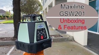 Rotary Laser Level Video Maxiline GSW201 Industrial Red Beam Rotary Laser Level Unboxing \u0026 Features