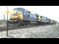 awesome freight train with csx up and gmtx