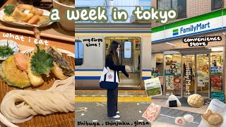 japan vlog 🍮 first week in tokyo, what i eat (udon, tonkatsu, cafes), family mar