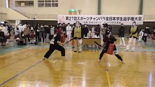 スポーツチャンバラ　全日本学生大会　有段女子楯小太刀 Women's Tate Kodachi