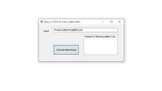 How to Add a space in front of every capital letter in a string - 2 methods - VB.net @mikecodz2821