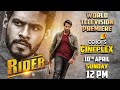 RIDER | World TV Premiere | 10th April | Sunday 12 PM | Colors Cineplex | Nikhil Gowda