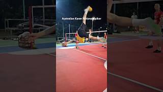 Australian Karen National player spiking in Chiang Mai!! Beautiful Roll Spike!! #takraw #rollspike