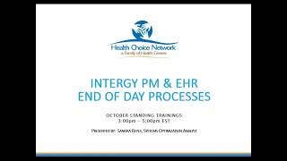 Intergy PM \u0026 EHR: End of Day Processes