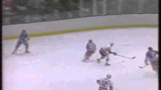 Game 5 1983 Patrick Division Final NYR @ NYI Bob Bourne Undresses The Coliseum