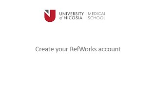 Create your RefWorks account