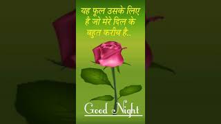 Good Night video || Good Night whatsapp Status || Good Night Rose Status