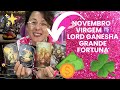 Virgem ♍️ NOVEMBRO 🎉RODA DA FORTUNA E LORD GANESHA TRÁS GRANDE PROSPERIDADE E FORTUNA