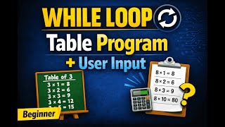 Python While Loop Tutorial | Table, User Input & Reverse Number