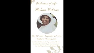Funeral || January 11, 2026 || Celebration of Life of Thelma Valerus