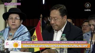 El presidente Luis Arce interviene en la Cumbre del Mercosur en Uruguay