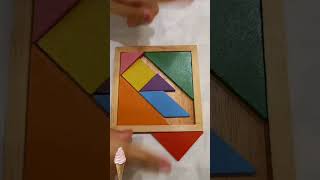 classic tangram puzzle 👌 tutorial #shorts #easy #cool-tricks 🪢✅