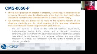 Modification to the NCPDP Retail Pharmacy Standards \u0026 Adoption of New Pharmacy Subrogation Standard