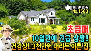 (초급매) 10일만에 긴급하게 3천만원 내리는 전원주택 매매 급매물 건강상 직영건축 후 2백여종 식물들로 가득채운 정원과 압도적인 전망의 예천부동산 - 발품부동산TV