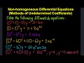 Non-homogeneous Differential Equations, Method of Undetermined Coeffiecients (Tagalog/Filipino Math)