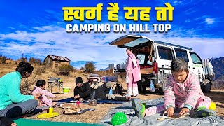 Camping on hill top with Sleeping \u0026 cooking car in Himachal camping vlog #camping