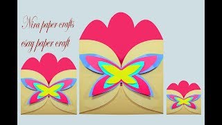Paper Crafts : how to make greeting card | butterfly| greeting card tutorial | Nira Paper Craft |