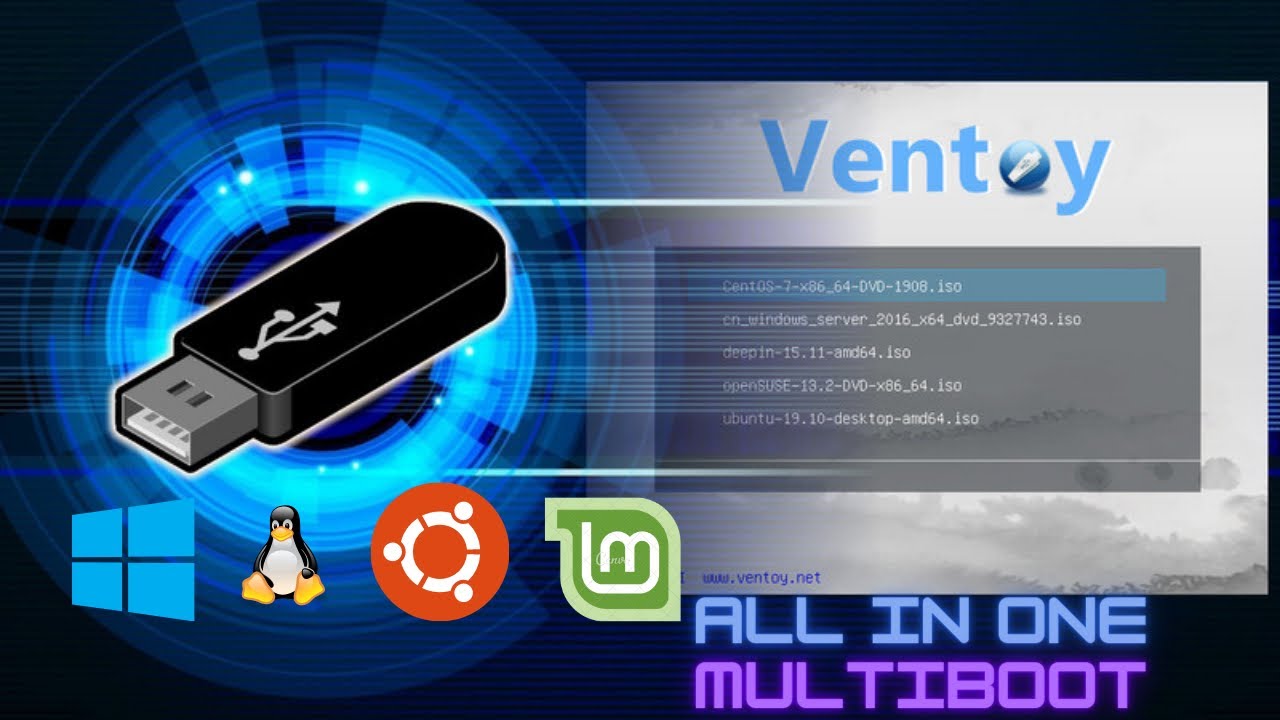 How To Create Multi Bootable USB Drive | Ventoy All In One Multiboot ...