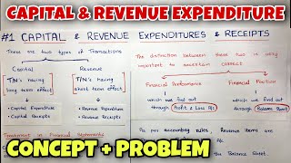 #1 Capital \u0026 Revenue Expenditure - Concept \u0026 Problem - By Saheb Academy - Class 11 / CA Foundation