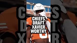 🚨Chiefs TRADE UP with BILLS to select WR XAVIER WORTHY!👀 #chiefs #chiefsnews #xavierworthy
