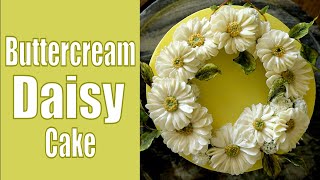 BUTTERCREAM DAISY CAKE (Wilton #104)/Flower cake tutorial