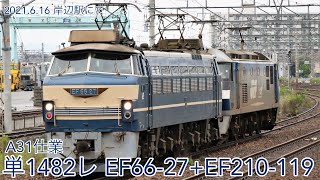 2021/6/16 A31仕業 単1482レ EF66-27+EF210-119 岸辺駅にて