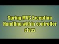 32.Spring MVC Exception Handling within controller class