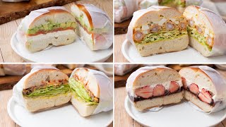 Bagel Sandwich 4 ways