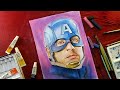 Captain America Painting 😍| Water Colour X Soft Pastel🔥| Satanik Art